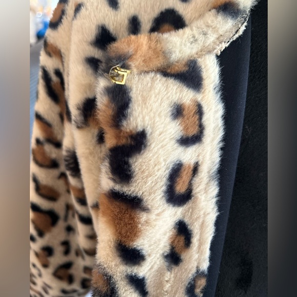 Woman’s Cropped Jacket S Calvin Klein Cardigan Shrug Leopard Top Sweater Coat - Picture 6 of 11